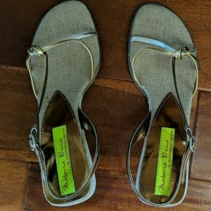 Materia Prima Gold Silver Sandals